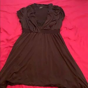 Little black dress with lace butterfly detail